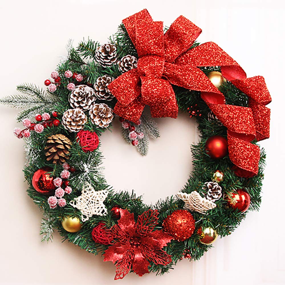 Amazon.co.jp: S&C Live クリスマスリース 60cm オーナメント付