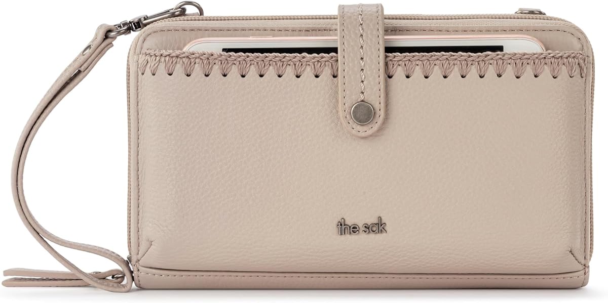 The Sak Iris - Bolso cruzado para smartphone - Bolso pequeño para teléfono móvil y cartera para mujer para el día a día - Pulsera convertible con cremallera
