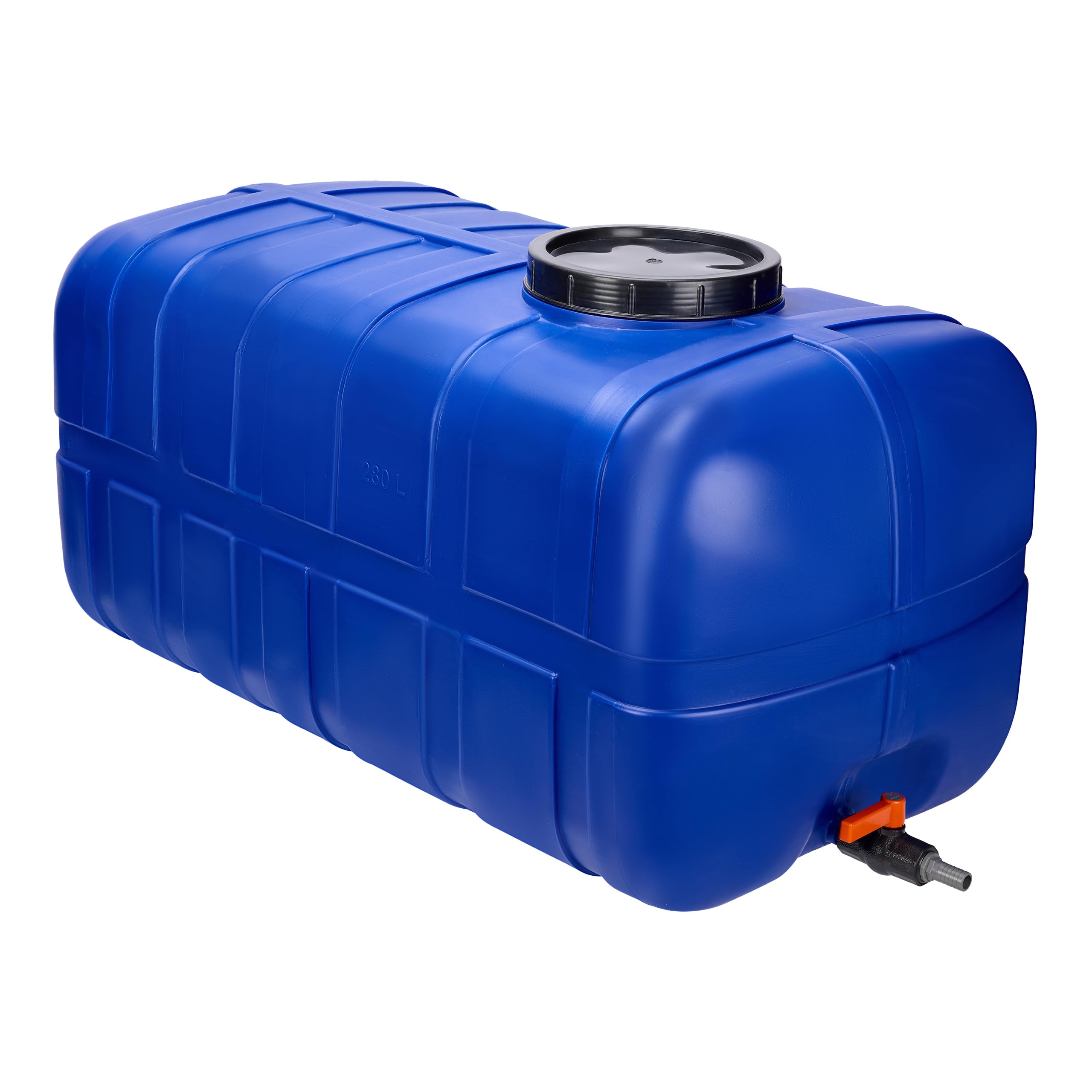 Garronda Wassertank 280 Liter Wasserbehälter mit Deckel Regenwassertank Großbehälter für Haushalt und Gewerbe GD-0098 (Blau)
