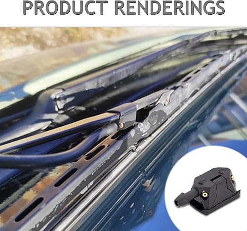 Miniatura 5 de 2 piezas de pulverizador de boquilla para limpiaparabrisas delantero de automóvil, boquillas montadas en el brazo, repuesto universal del