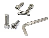 Vista 252 de iexcell 25 piezas M4 x 60/65/70/75/3.150 in paso de rosca 0.028 in acero inoxidable 304 cabeza hexagonal Tornillos Tornillos surtido Kit