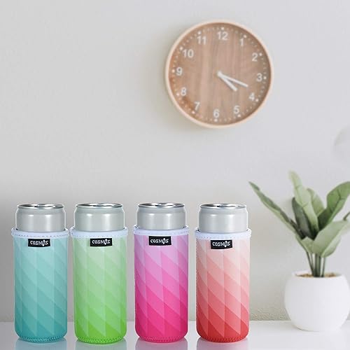 Miniatura 4 de Cosmos 10 piezas de neopreno suave de 12 onzas delgadas para latas de cerveza, funda aislante para latas de cerveza y bebidas