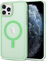 Vista 330 de Anuck - Funda magnética para iPhone 11 compatible con MagSafe, carcasa trasera mate translúcida dura, borde de TPU, delgada, resistente a impactos