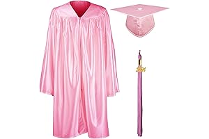 Adorable Pink Cap and Gown Set for 2022 Graduates