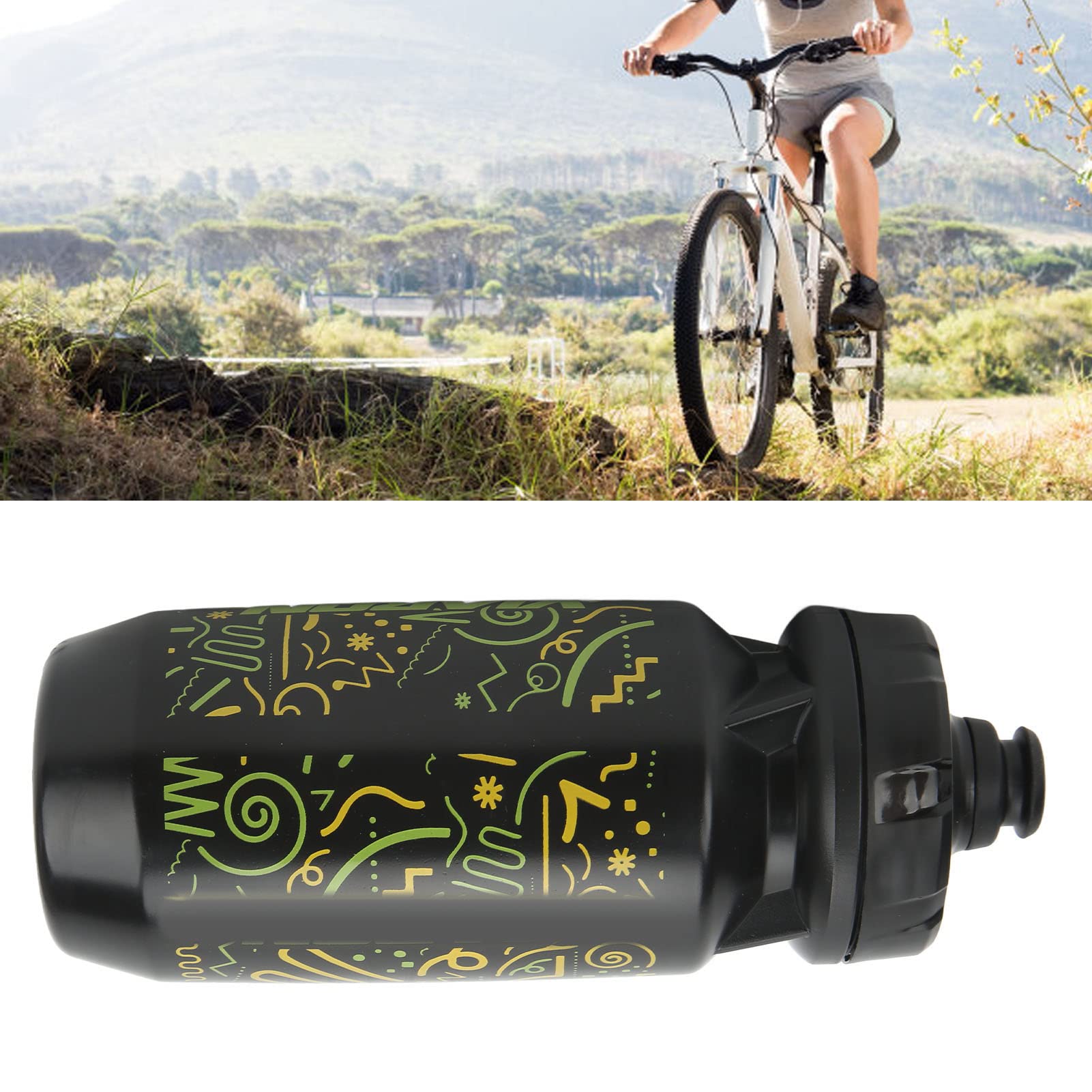 Leapiture Outdoor-Sport-Wasserflasche 550 Ml – Komprimierbar, Mit Handgriff, Für Fahrrad, Camping, Wandern (blau)