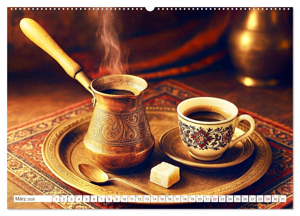 Heißer Kaffee (hochwertiger Premium Wandkalender 2026 DIN A2 quer), Kunstdruck in Hochglanz: Kaffee ist Kult, Leidenschaft und Genuss (CALVENDO Lifestyle)