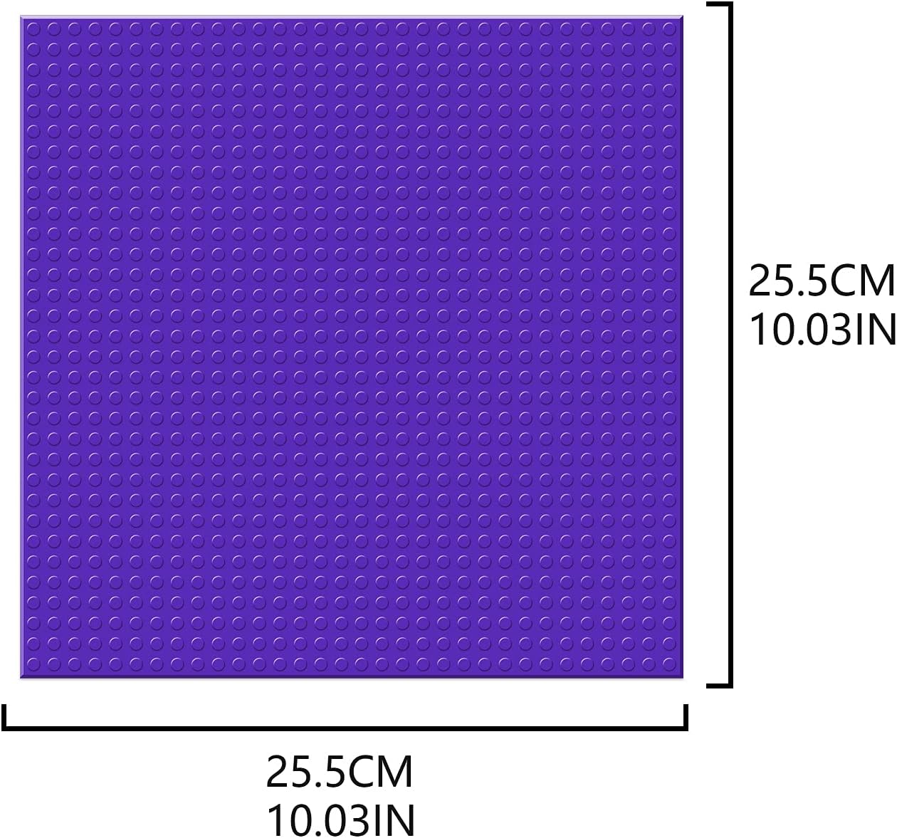 BOROLA Peel-and-Stick Building Base Block Plate - 10" x 10" in Variety Color, Compatible Most Major Brands Building Bricks (6-Pack, Purple)