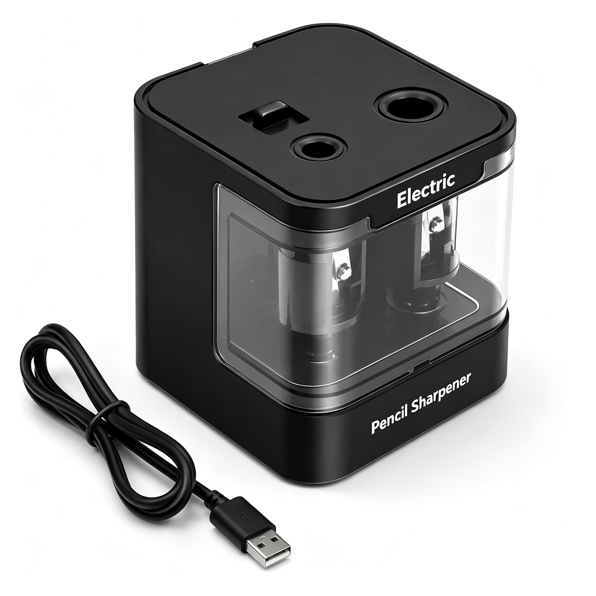 Automatic Electric Pencil Sharpener Dual Hole Design