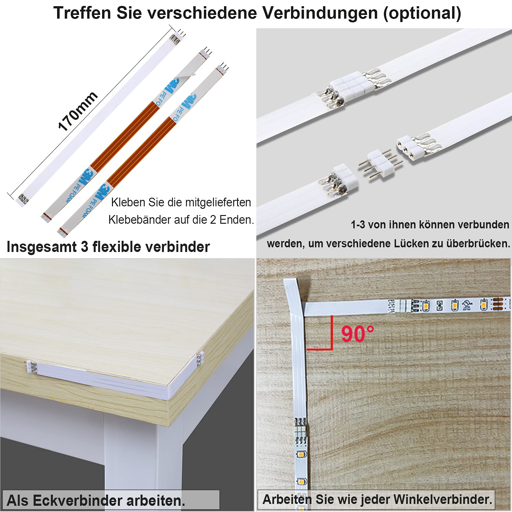 WOBANE Striscia Led Bianco Freddo 2 metri, 4X50cm Luce Sottopensile Cucina Led 6000K, Strisce Led Adesive con interruttore e Spina 12V, 1200LM Luci Led Cucina per Vetrine, Scrivania, Mensola,TV, 12W