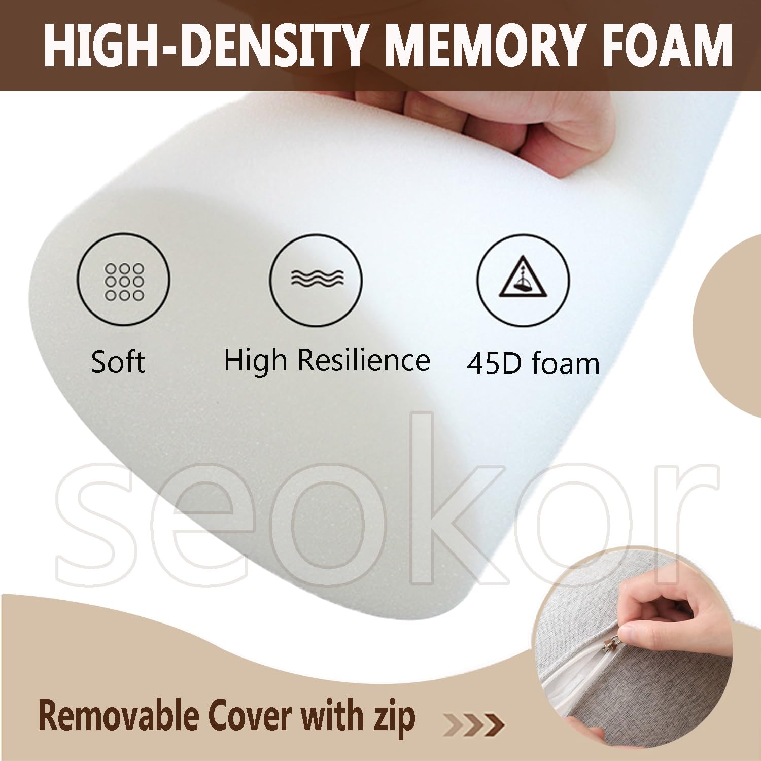 Cylindrique Coussin 40/50/60/70/90cm Oreiller Cervical Multifonctionnels Rouleau d'oreiller de Traversin Amovible Lavable pour Soutien tête, Cou, lombaires(C,20x60cm/8x24in)