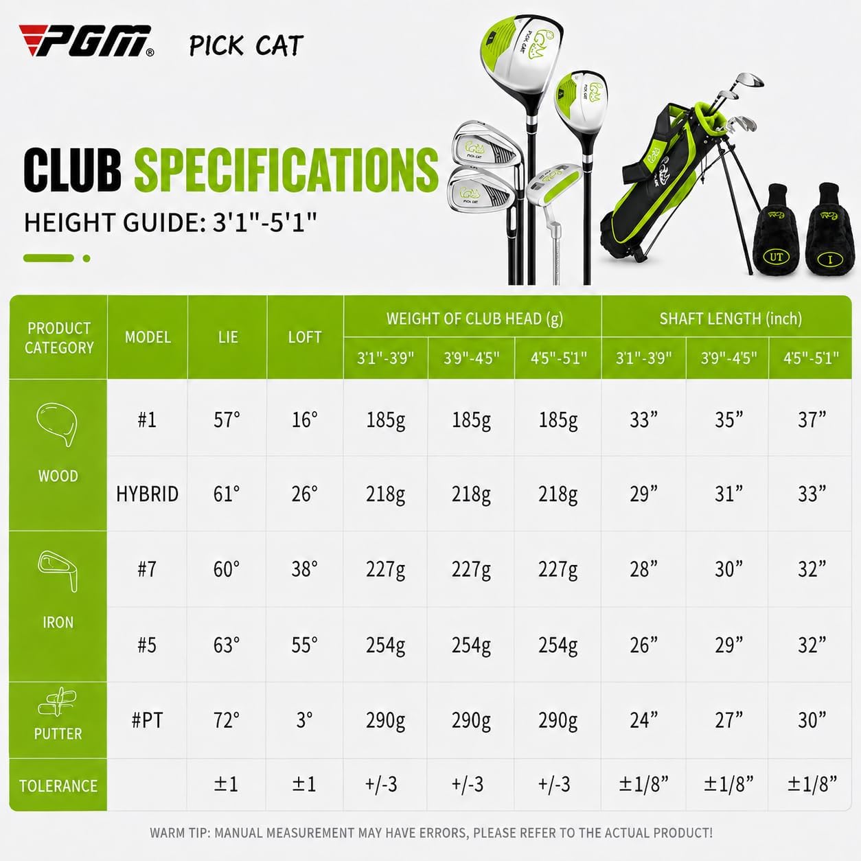 PGM Junior Golf Club, Sport Lime