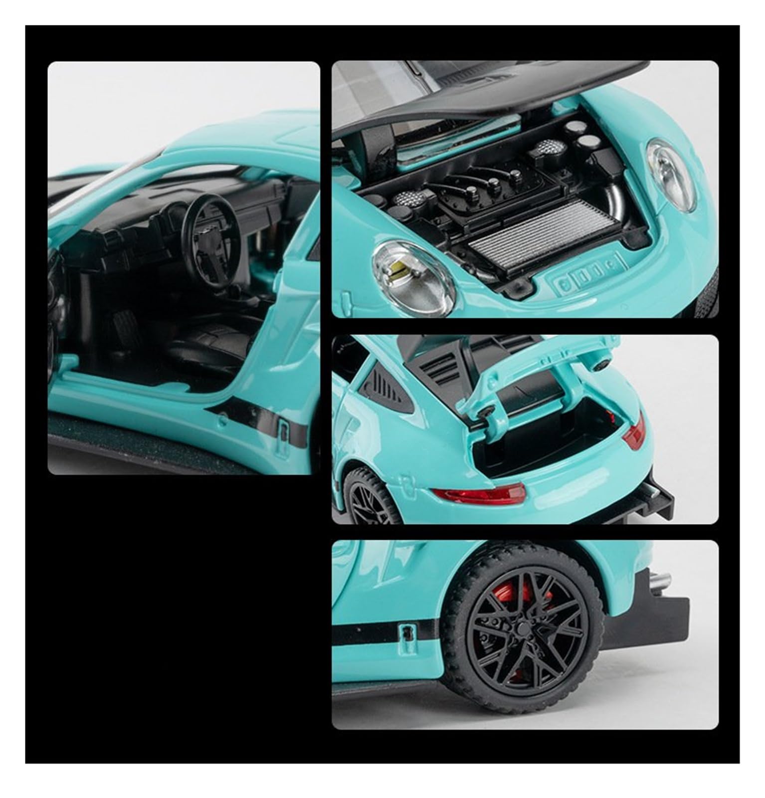 ONAIC Maßstabsmodelle Modellauto 1:32 Für GT3RS Modellauto Aus Aluminiumguss Sammlerauto(Blau)
