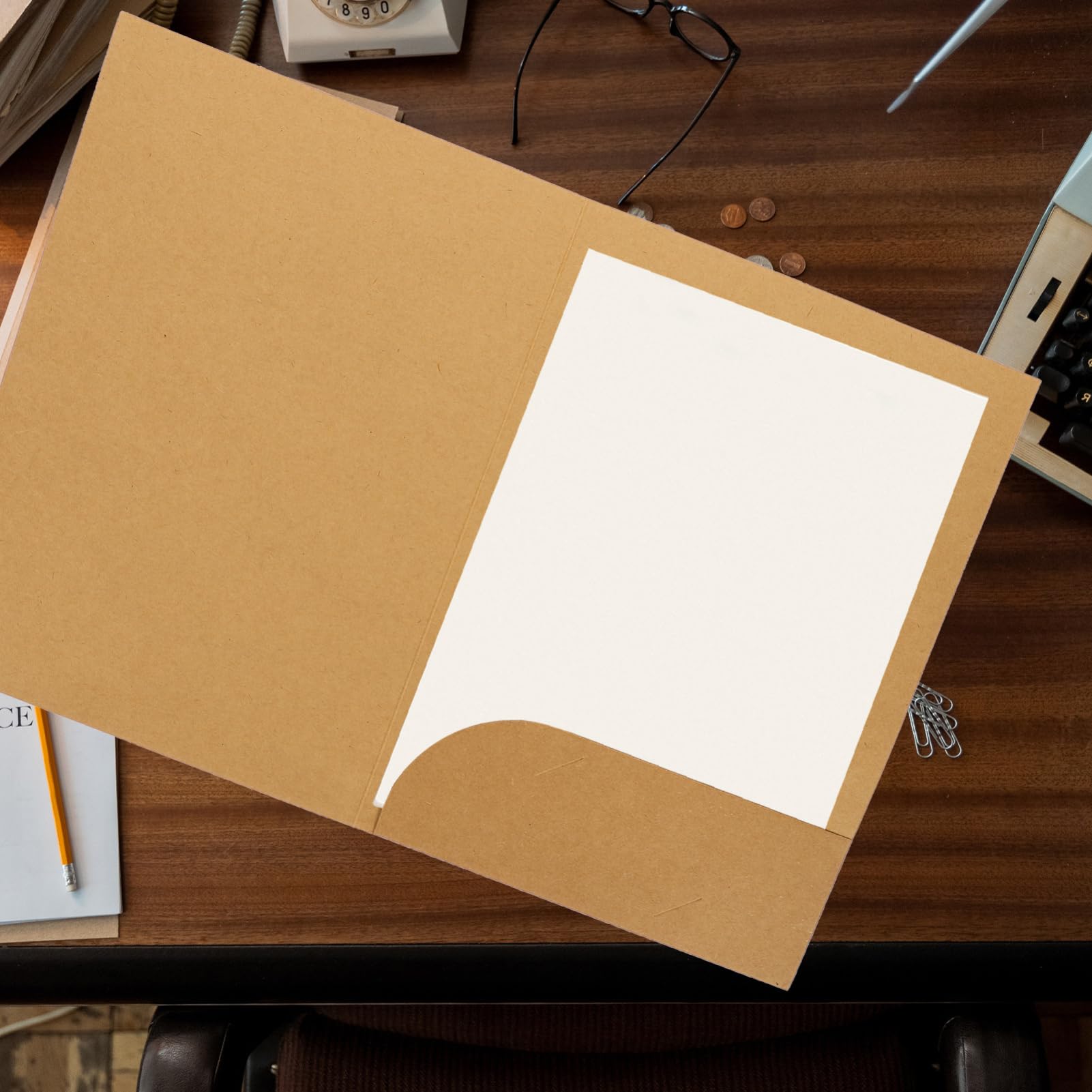 A4 Präsentationsmappen aus Kraftpapier 20 Stück Einschulung Deko