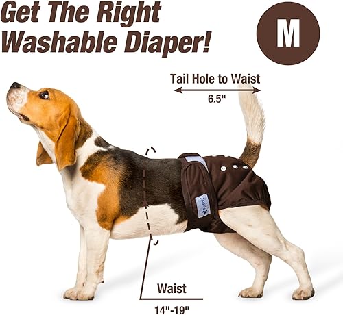 Miniatura 62 de Pet Soft Washable Female Diapers (3 Pack) Female Dog Diapers, Comfort Reusable Doggy Diaper for Girl Dog in Period Heat (Sprightly, XS)