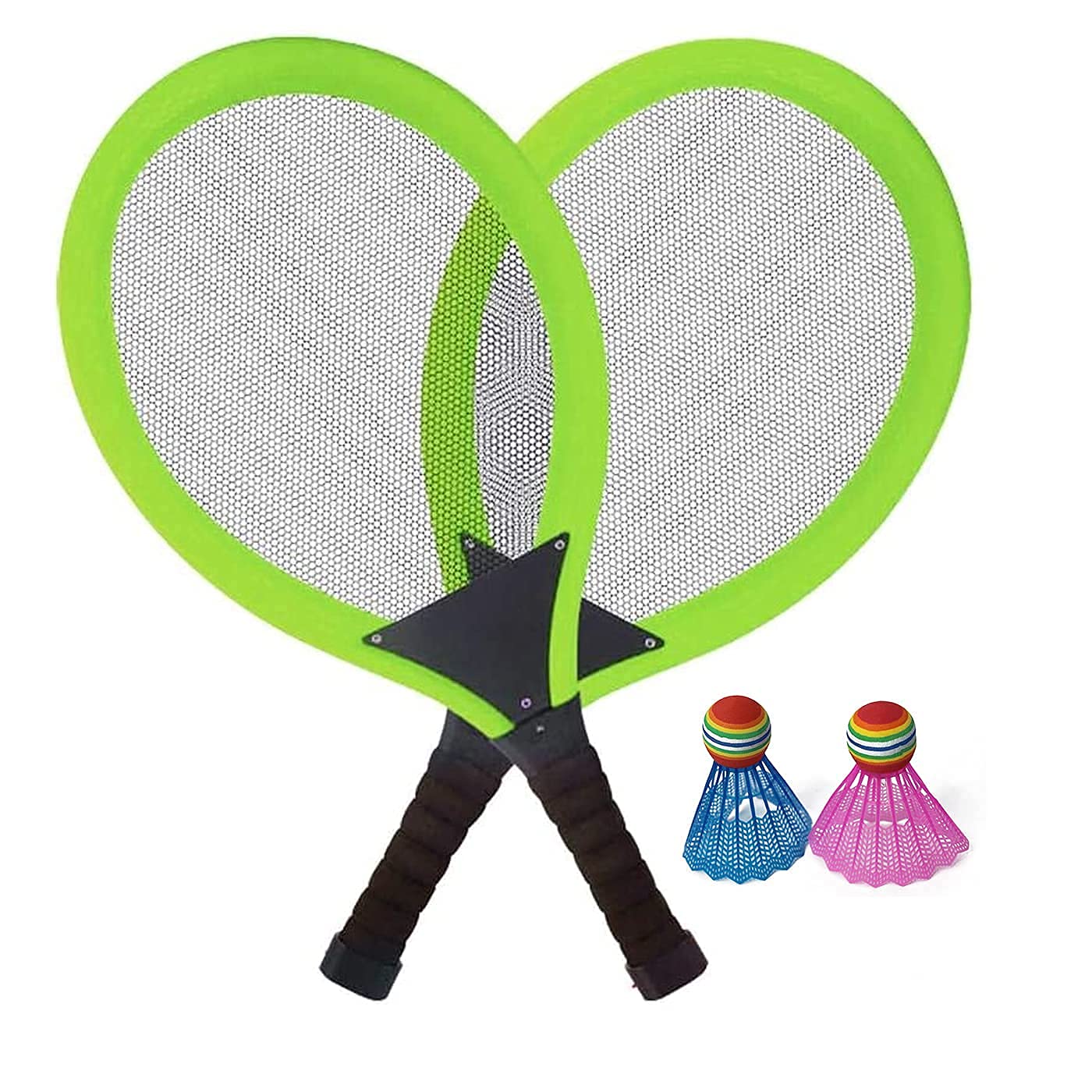 Hemtik Night Light LED Badminton Rackets Sport Set with Shuttle for