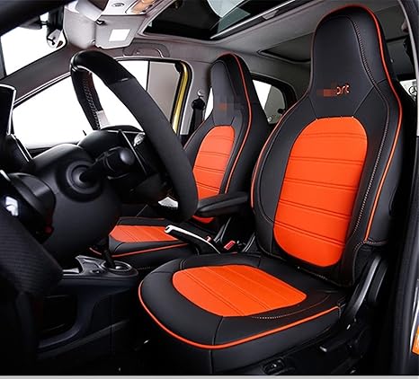 Amazon Co Jp 車のインテリアス メルセデス用スマート453フォーツー15 16 17 18 19 カーシートカバーフルセットフロントシートレザーデコレーションフォーシーズンクッション 内装 装飾パーツ 車 バイク