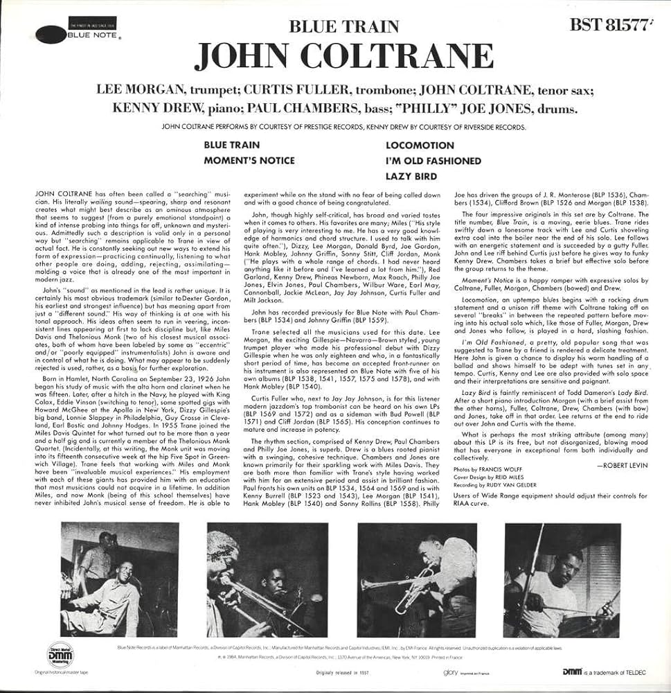 ジョン・コルトレーン ブルー・トレイン BLUE NOTE 12㌅レコード ブルー・トレイン [Blu-ray audio] [直輸入盤][Blu-ray Audio