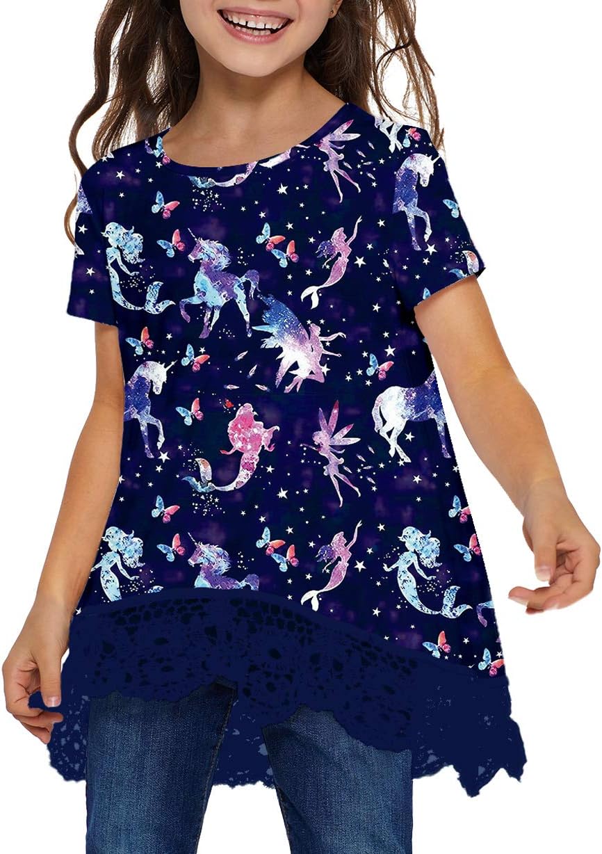 storeofbaby Girls Casual Tunic Tops Long Sleeve Loose Soft Blouse T-Shirt for 4-13 Years - Image 2