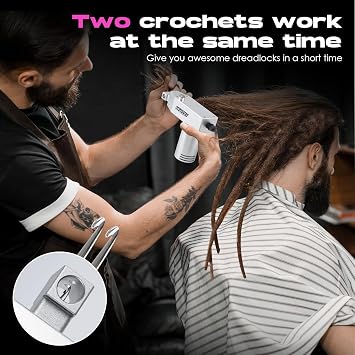 NEWTRY Dreadlocks Machine, 6/8/10mm Instant Loc Maker, for Synthetic Hair