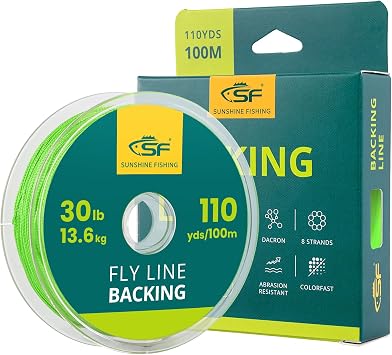 SF Fly Line Backing for Fly Fishing Braided 20/30LB Polyester Trout Salmon