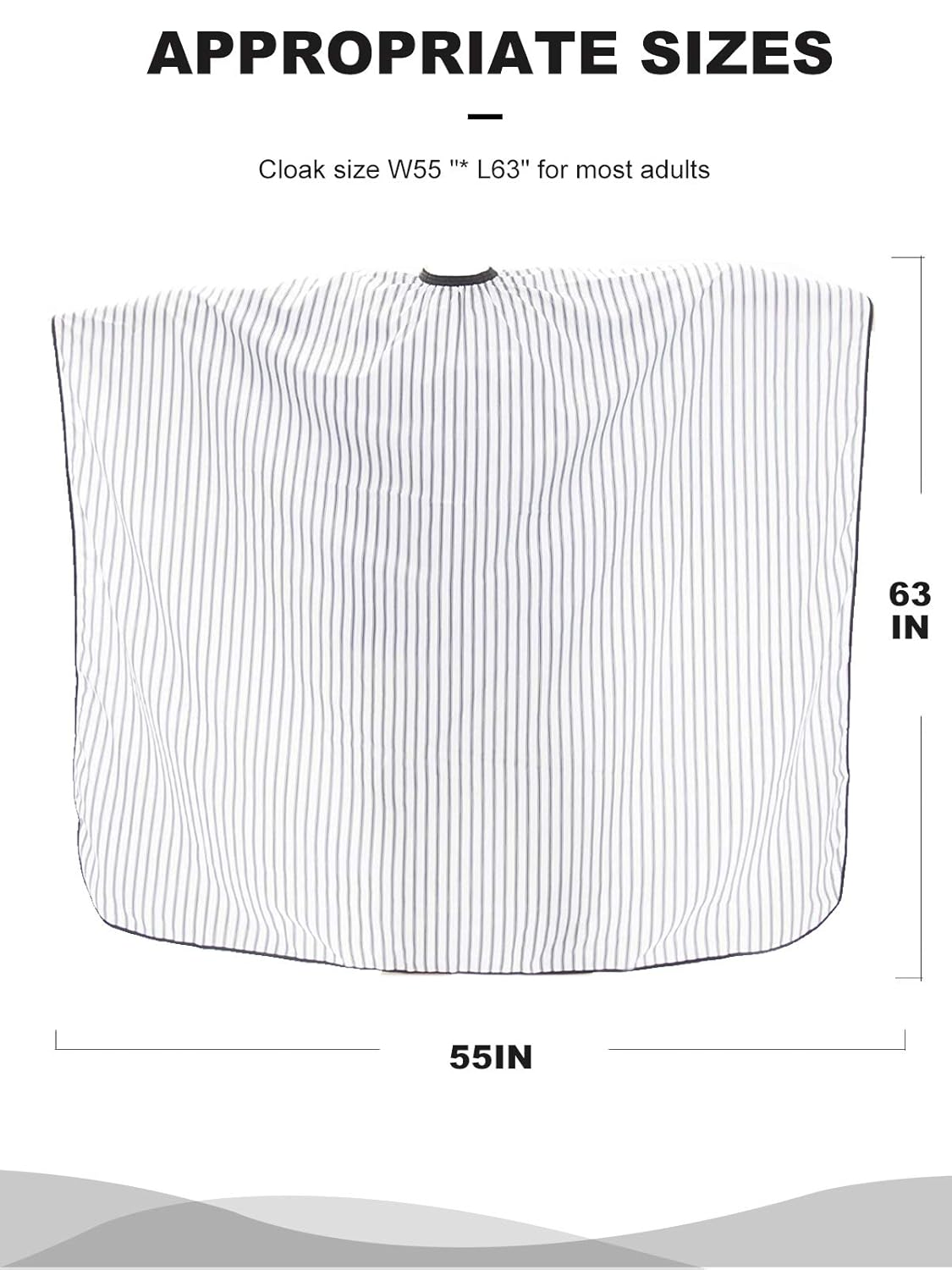 Professional Barber Cape with Snap Closure, Hair Cutting Cape Hairdressing Apron (white) : Beauty & Personal Care