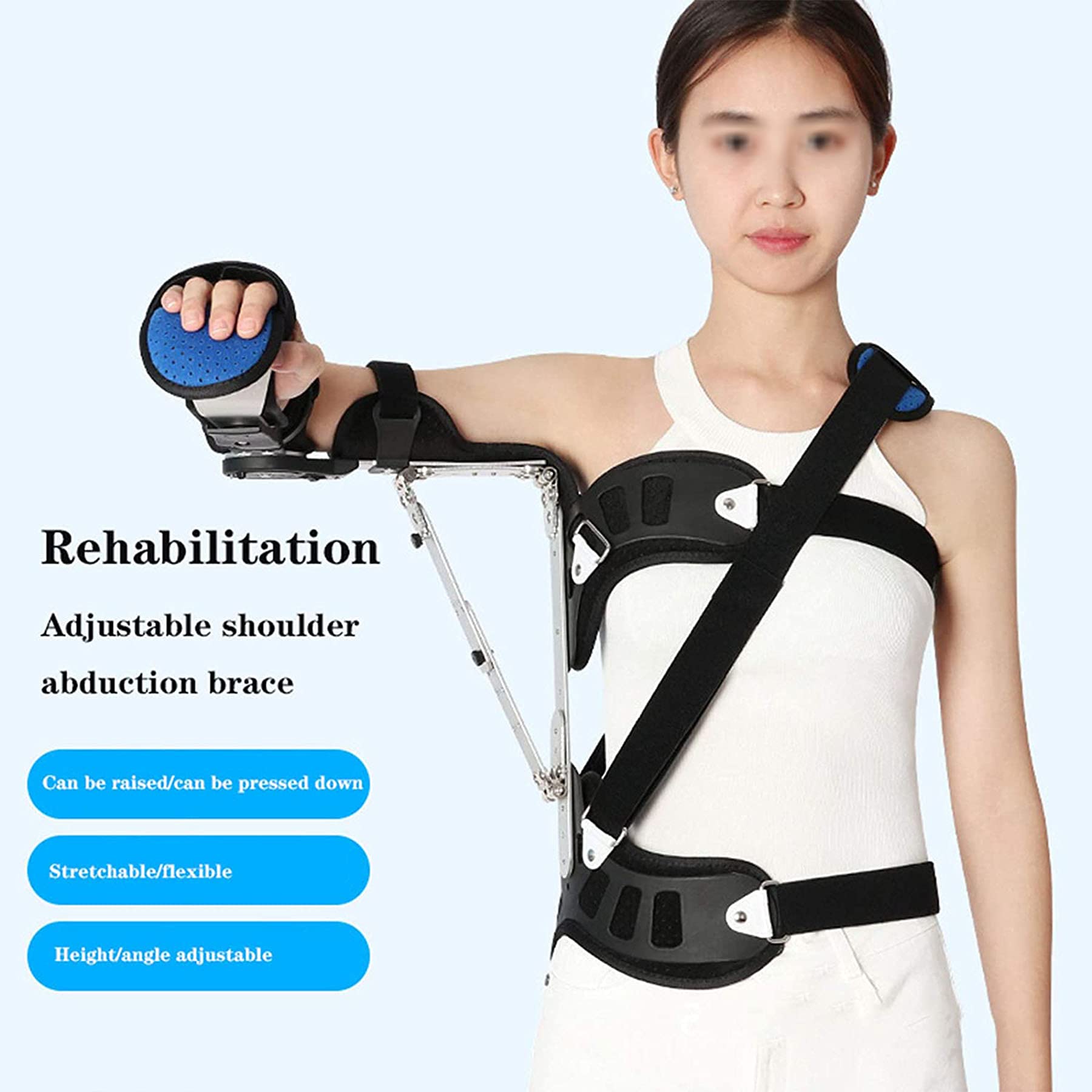 Inmovilizador Hombro para Lesiones Hombro Rotador dislocado Soporte para Lesiones Manguito rotador Cirugía sublexión Brazo Roto Suave cómoda Ortesis abducción Hombro Adecuado,Left