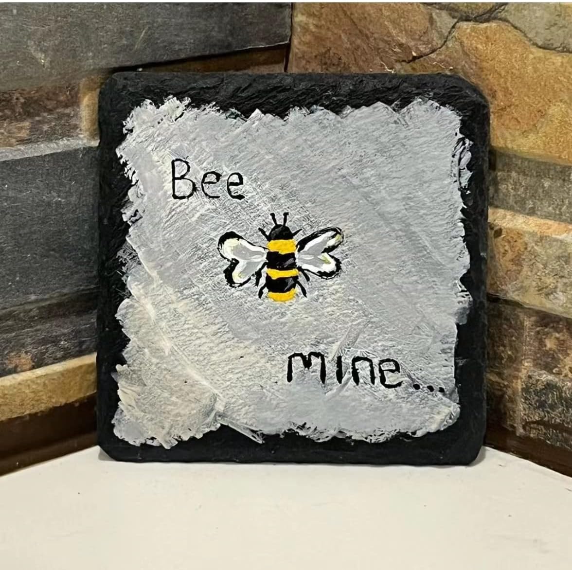 52 Pack 4 x 4 Inch Yousonew Blank Black Slate Coasters Bulk Square Slate Stone Coaster for Drink Bar Kitchen Home,Outdoor Coffee Table,Engraving,Handmade Natural Rough Edge, Set of 52 - Image 4