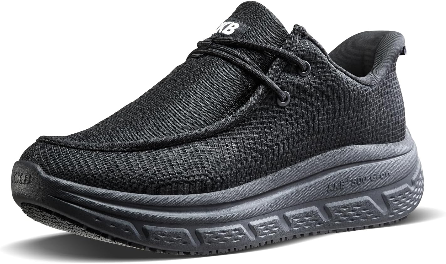 Men's Non-Slip Work Slip-On Loafers Boat Casual Waterproof Sneakers Shoes with Arch Support