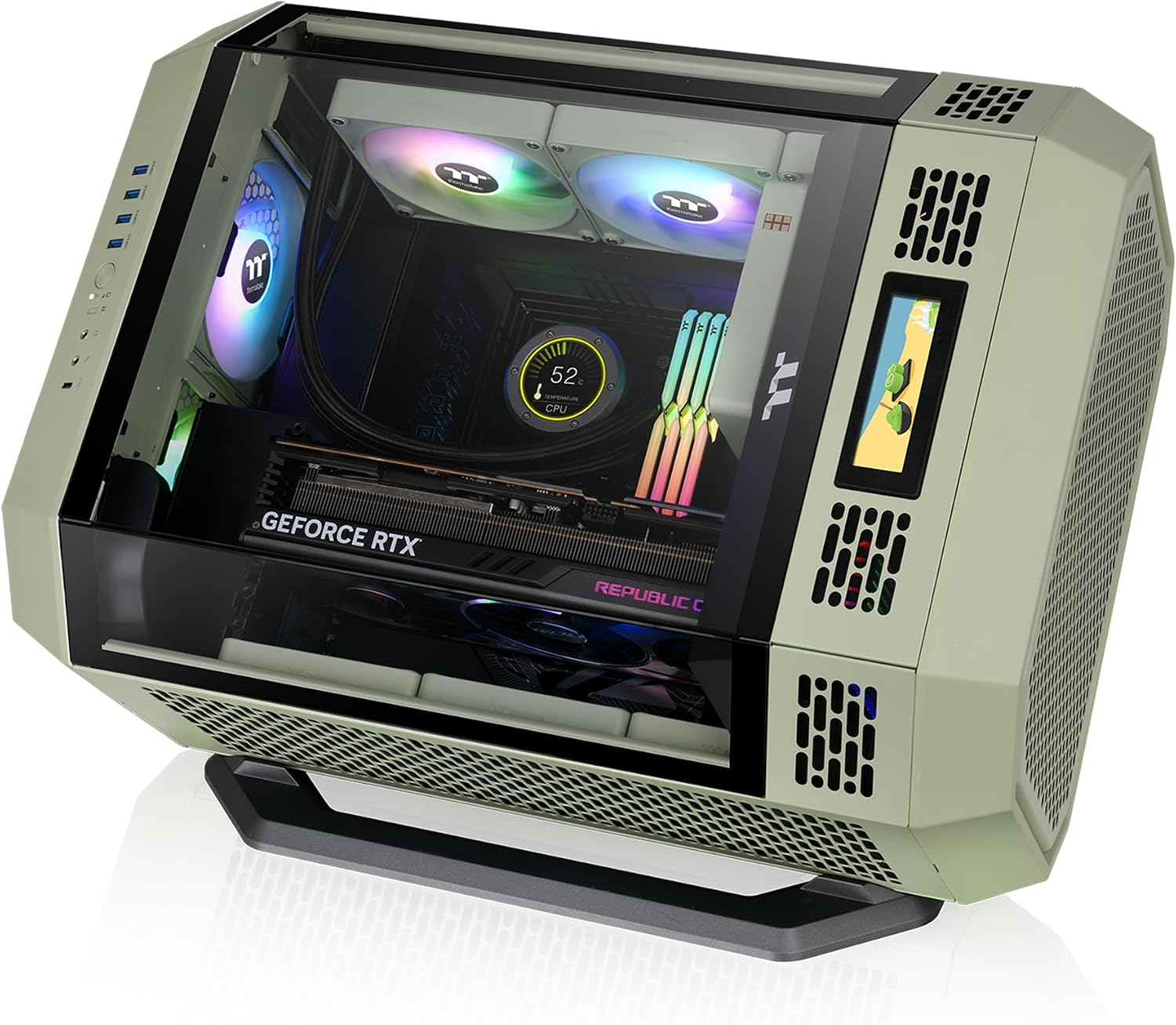 Thermaltake Tower 600 Series Horizontal Display Chassis Support Stand; Matcha Green; AC-076-ONENAN-A1; 3 Year Warranty - 2