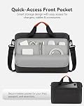 Bagasin 15 15.6 16 Ordinateur portable de pouce PC Étui de transport de sac d'épaule, mallette en tissu hydrofuge, chargeur de charge léger, sac à dos ou école