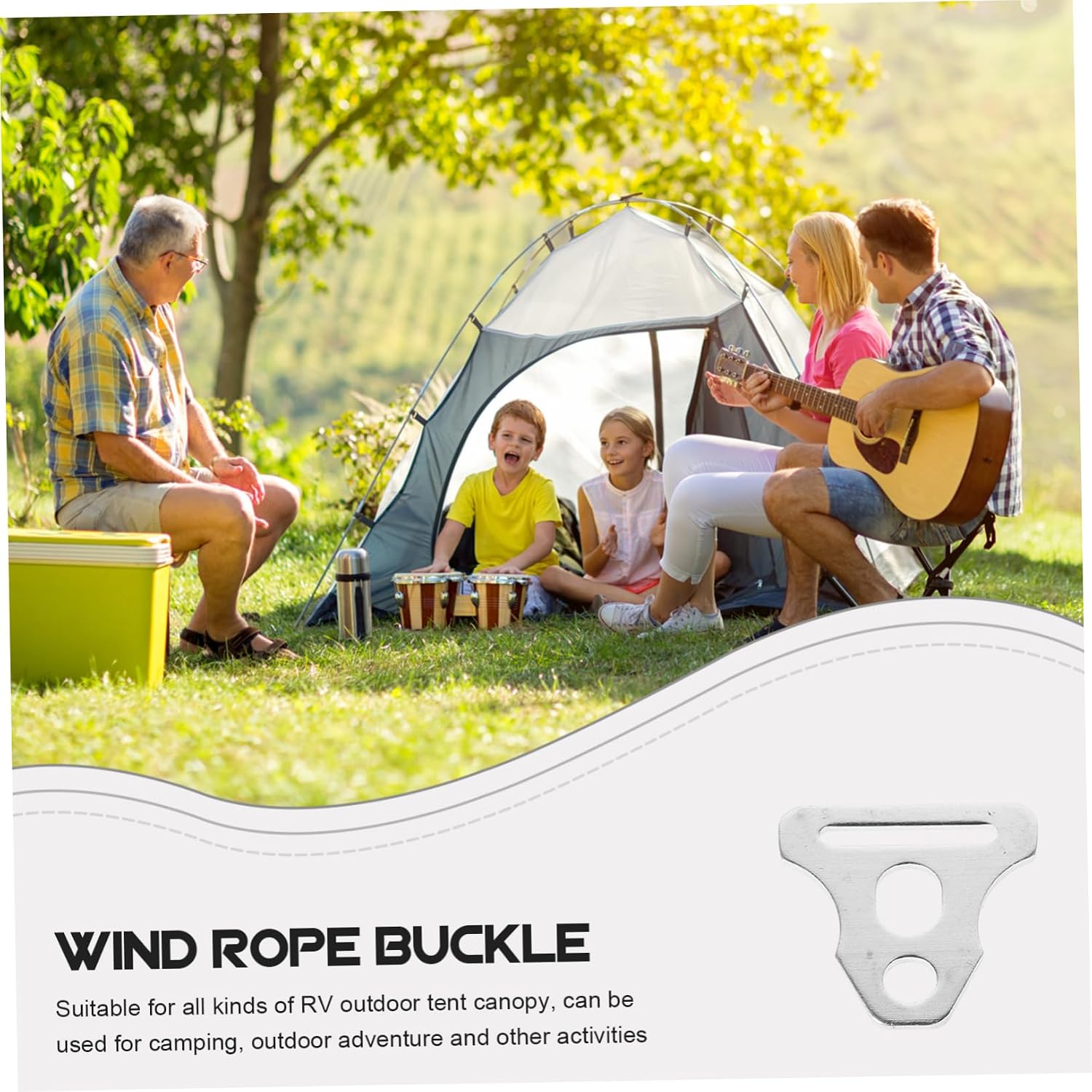 6pcs Tent String Tensioner Wind Rope Buckle Camping Fasteners for Tent Poles and Sunshade