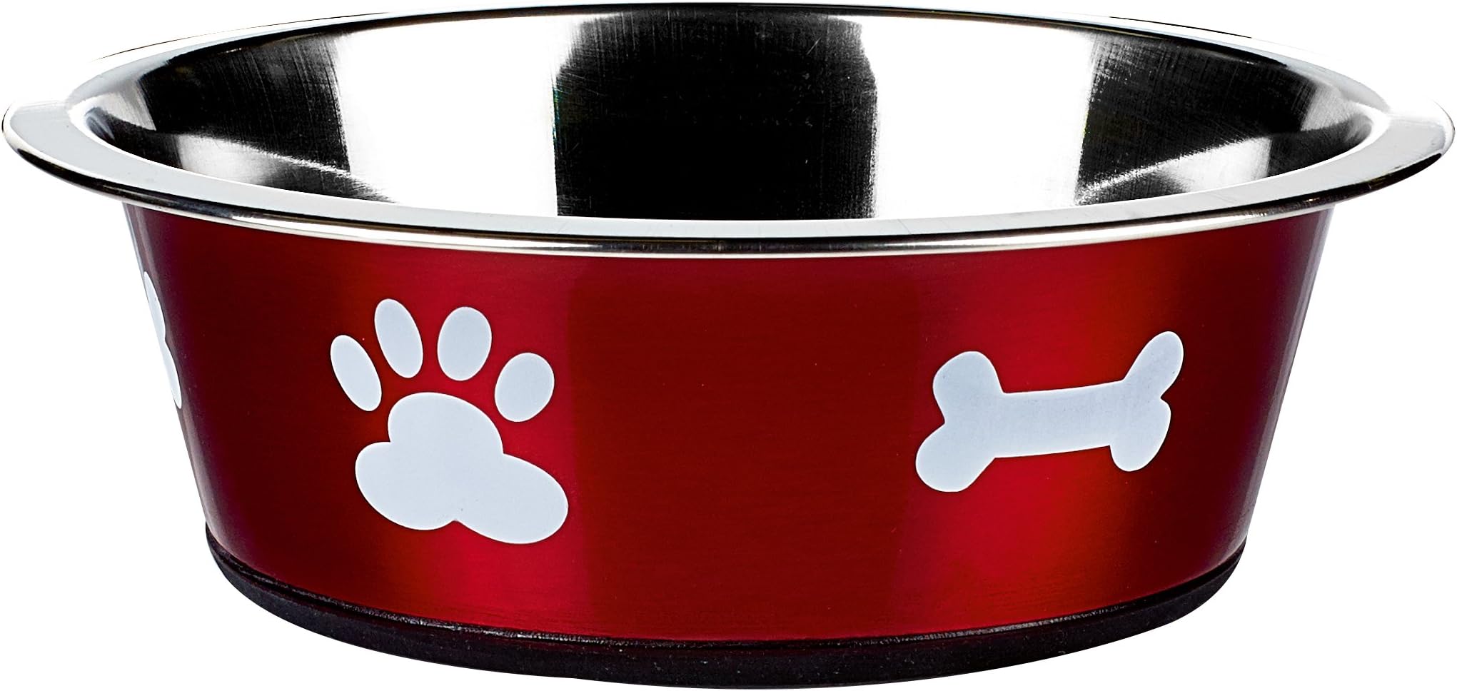 Pet Products Classic Posh Paws Dish, 1600 ml, Red