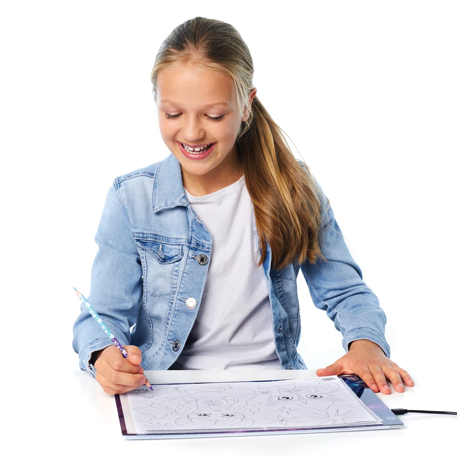 Nebulous Stars - Tavoletta Luminosa da ricalco per Bambine dai 7 Anni | Ricalca, disegna e scrivi con Il LED Touch Pad