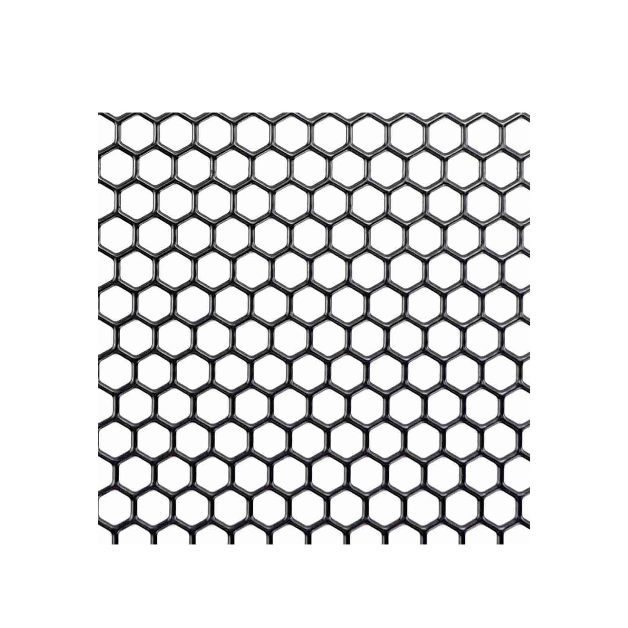 100x33cm Aluminiowa kratka zderzaka samochodu wyścigowego Siatka kratki wentylacyjnej Czarny Srebrny Czerwony Niebieski Tuning Protector Dom Ogród atrapa chłodnicy(BK Hexagon 6x6mm)