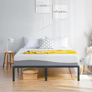 Olee Sleep Full Mattress, 10 Inch Gel Memory Foam Mattress, Gel Infused for Comfort and Pressure Relief, CertiPUR-US Certified, Bed-in-a-Box, Medium Firm, Grey, Full Size