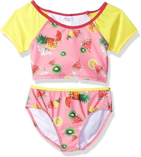 Jantzen Girls' Little Chiquita Fruit Print Rashgaurd Set
