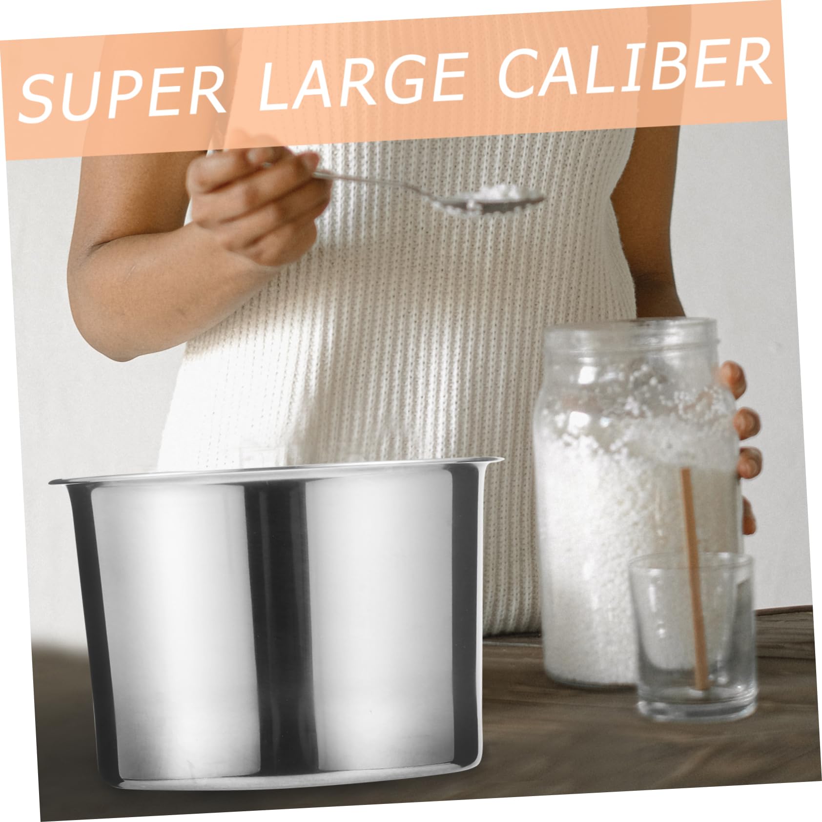 OUNONA 1set Stainless Steel Chocolate and Butter Melting Pot Kit Pot and Double Boiler - Handle for Home Cooking and Baking