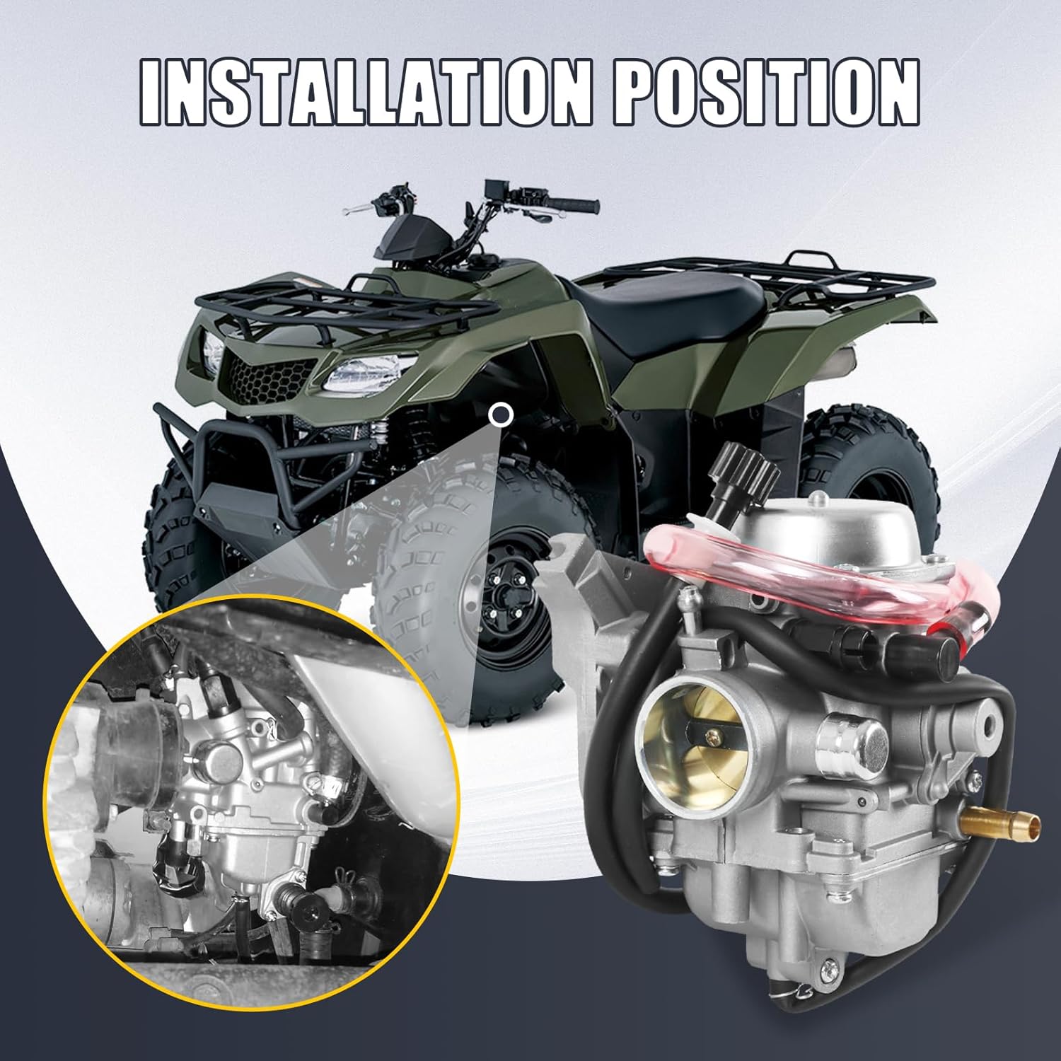 Carburetor Replacement For Suzuki Eiger 400 LTF400 LTF400F 2X4 4X4 2002-2007, Include Oil Filter Air Filter