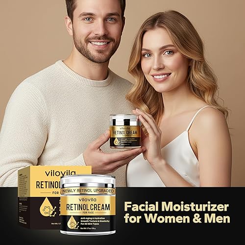 Miniatura 6 de ViloVila Crema de retinol para la cara (1.7 onzas), retinoides para el rostro, crema facial antienvejecimiento con retinol y ácido hialurónico,