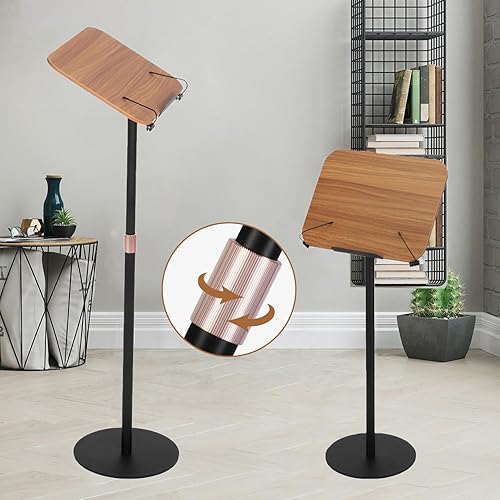Nisorpa Soporte de libro para lectura, soporte de podio ajustable, manos libres para la Biblia, hoja de música, soporte de exhibición de libros de