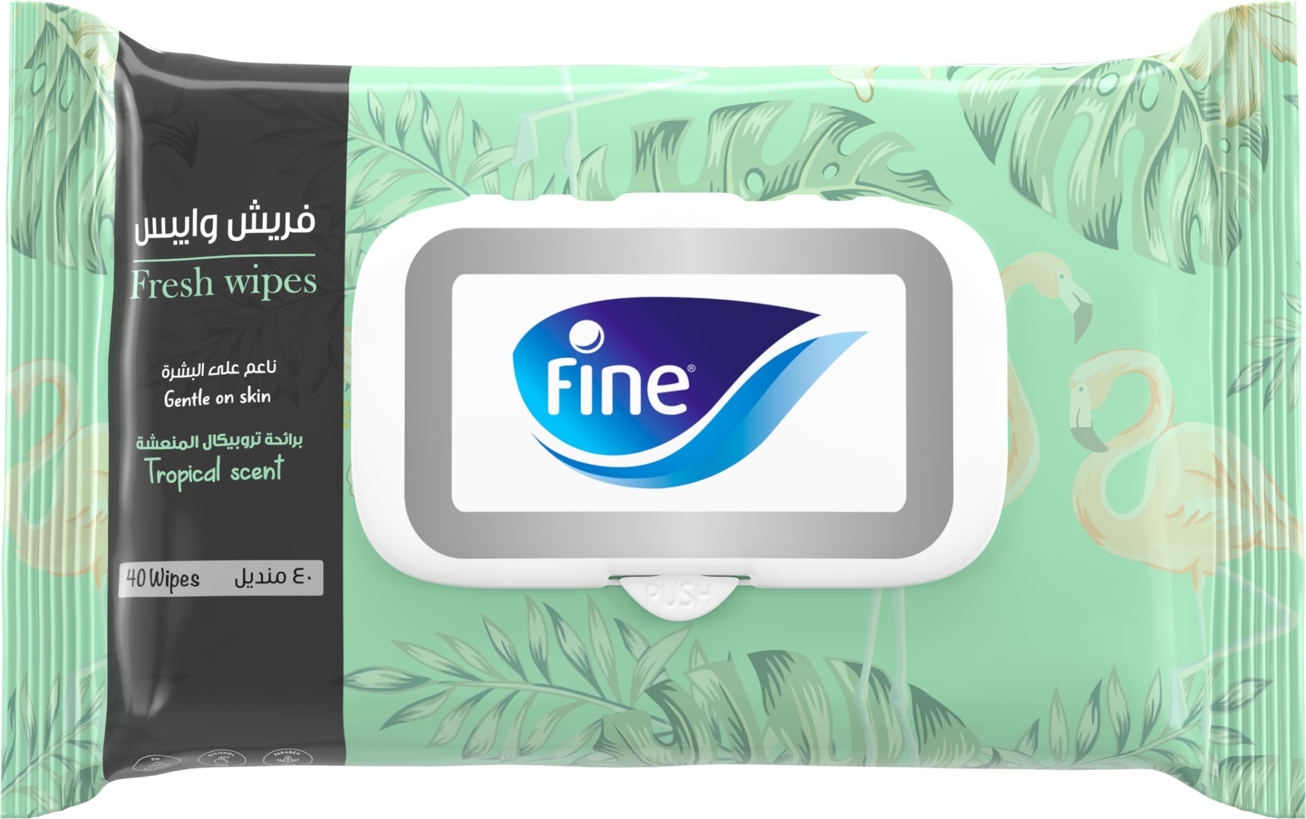 Fine Fresh wipes 40 sheet wipe, Tropical scent