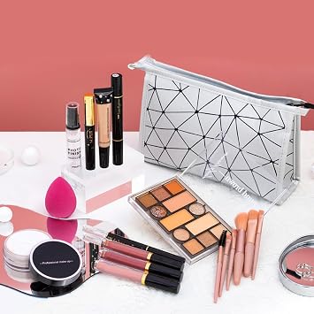 Make up Set, Professional All in one Makeup Starter Kit, Cosmetic Gift Set with Storage Bag, Portable Travel Make Up Palette Eyeshadow Foundation Lip Gloss for Teenage Girls Women Adults(18Pcs)