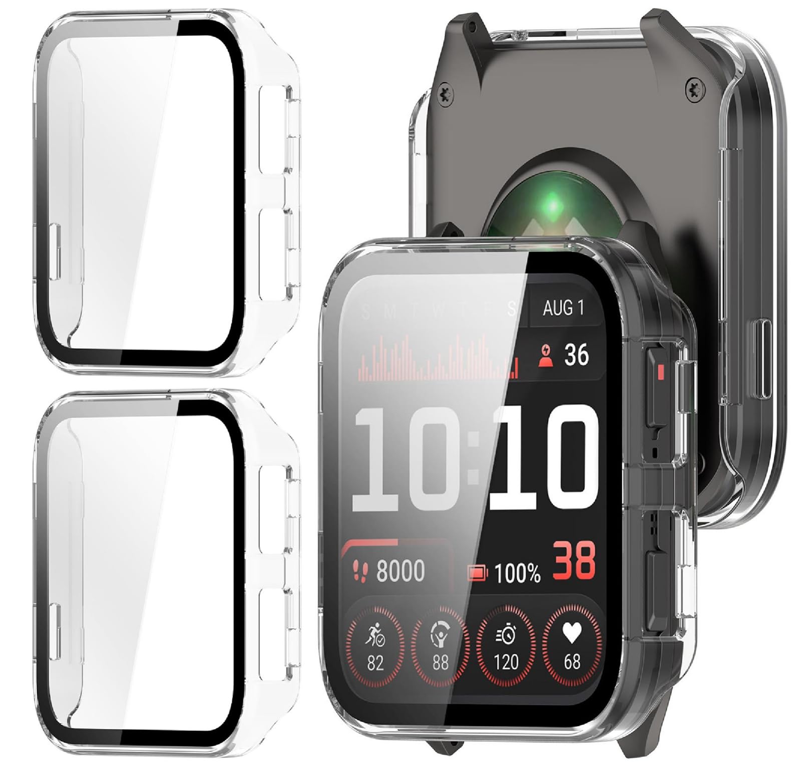 Coque Protection Garmin Venu X1 - PC + Verre Trempé - Anti-choc, Anti-rayure, Mince Et Légère - 3