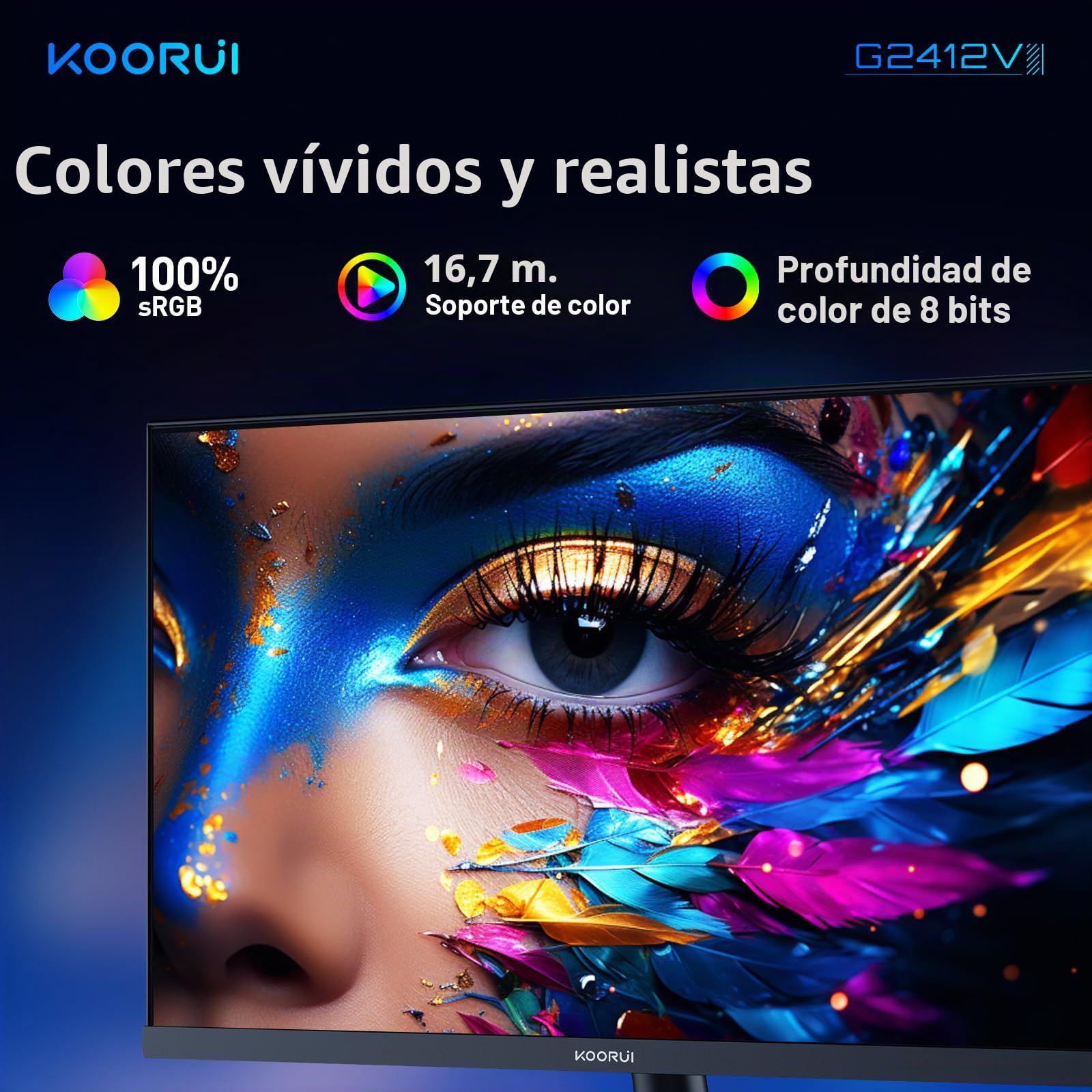 Amazon.com: KOORUI - Monitor de 24 pulgadas, IPS rápido, FHD de