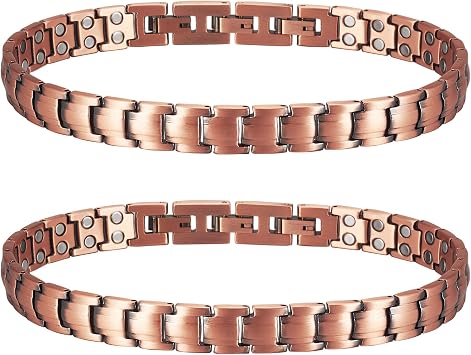 MagVIVACE Women Pure Copper Magnetic Anklet for Arthritis and Joints, Lymph Drainage Anklet with Magnet (2)