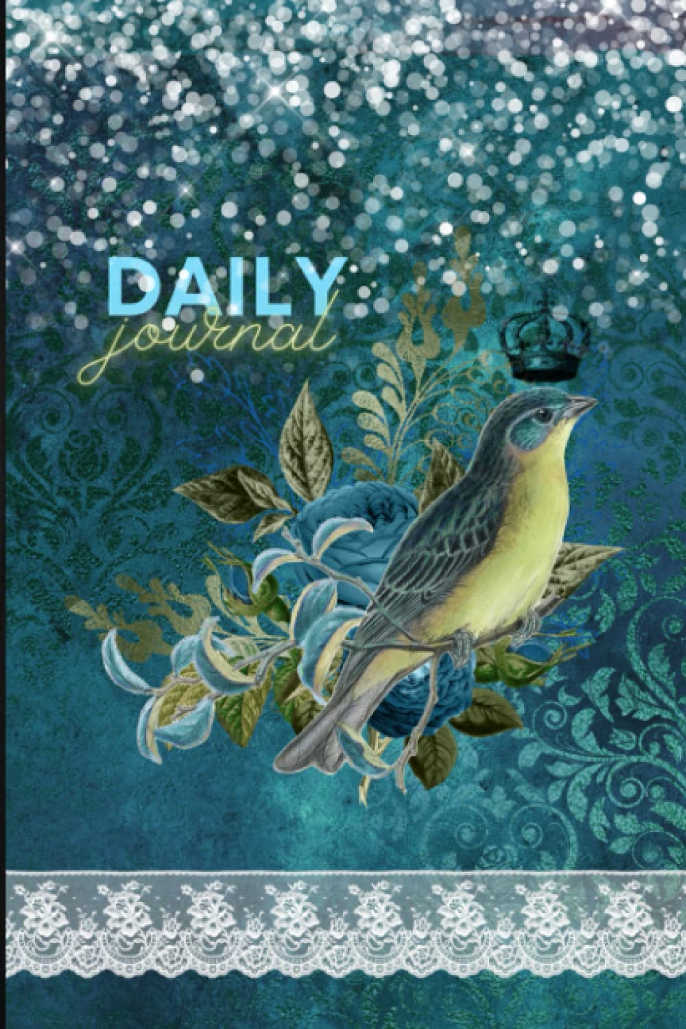 Daily Journal Crowned Bird: Ruled Journal, Creative Writing, Diary, Composition Book