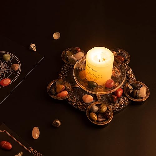 Vista 349 de Juego de piedras pulidas para chakras de 0.6 pulgadas, 7 piezas de piedras pulidas naturales y cristales a granel para curación, reiki, meditación