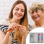 12 Pairs 2 Inch Short Interchangeable Knitting Needles Set 12 Sizes Knitting Needles Circular for Socks Collars Hats