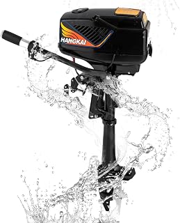 5 HP Electric Outboard Motor, 48V 1200W HANGKAI Outboard Motor Boat, Motor Boat Engine Start Marine Trolley Driver Brushless Motor Short Shaft