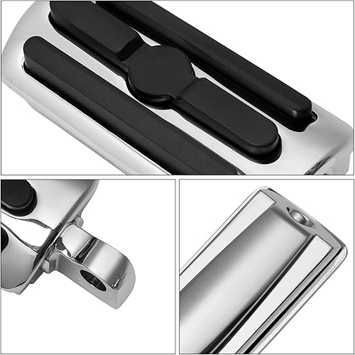 Miniatura 4 de TCMT - Estriberas de pie de carretera para Harley Electra Street Glide Road King (Estribos estilo A, cromados)